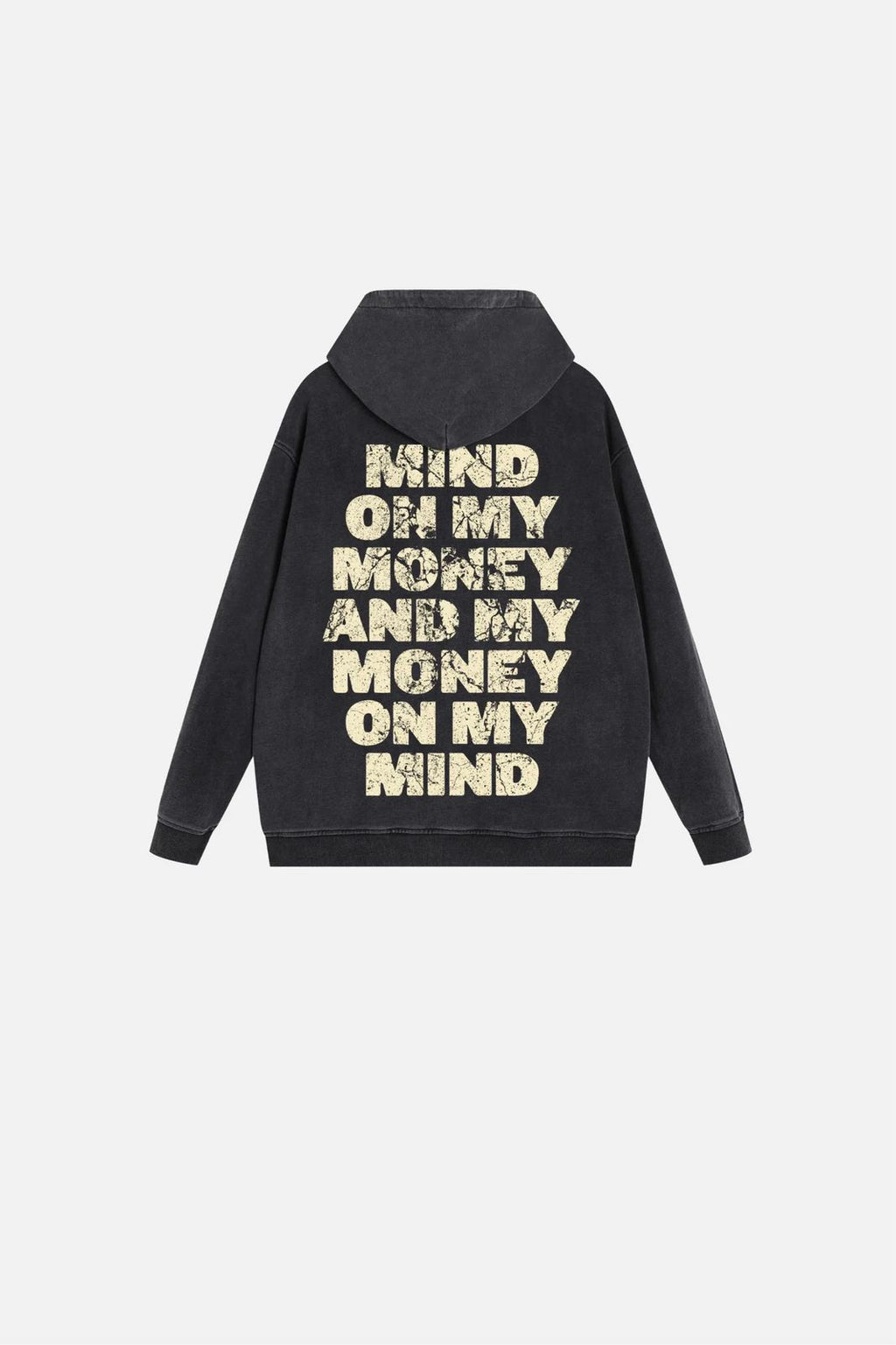 Black Stone Washed Hoodie