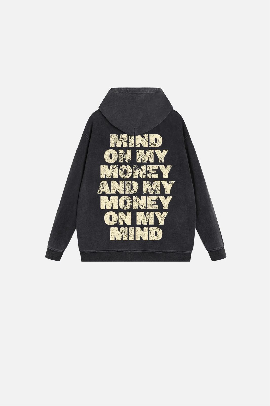 Black Stone Washed Hoodie