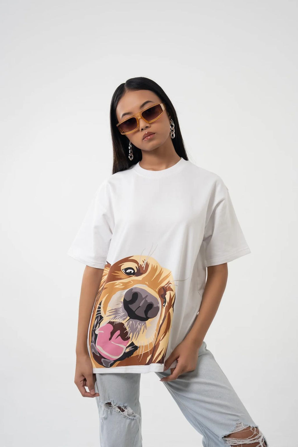 Golden Hearted Oversized Tshirt