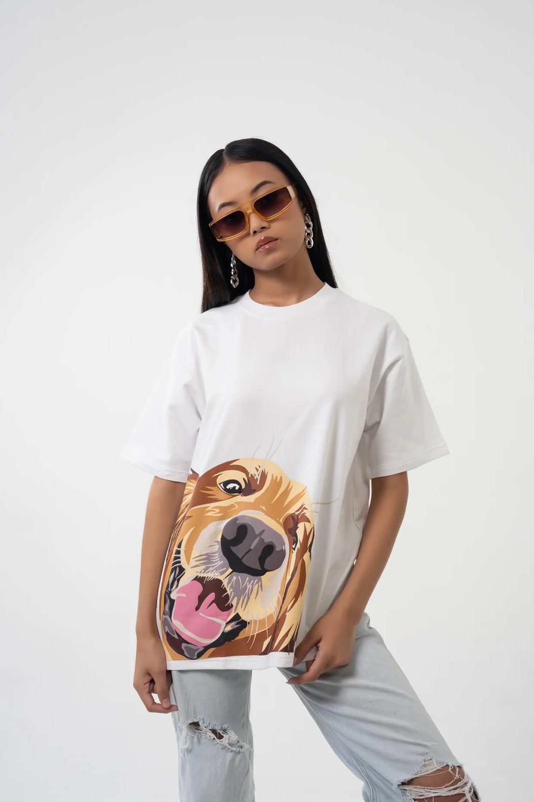 Golden Hearted Oversized Tshirt